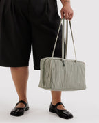Easy Day to Night Carry - Medium Nylon Bowler Bag in Sage Stripe