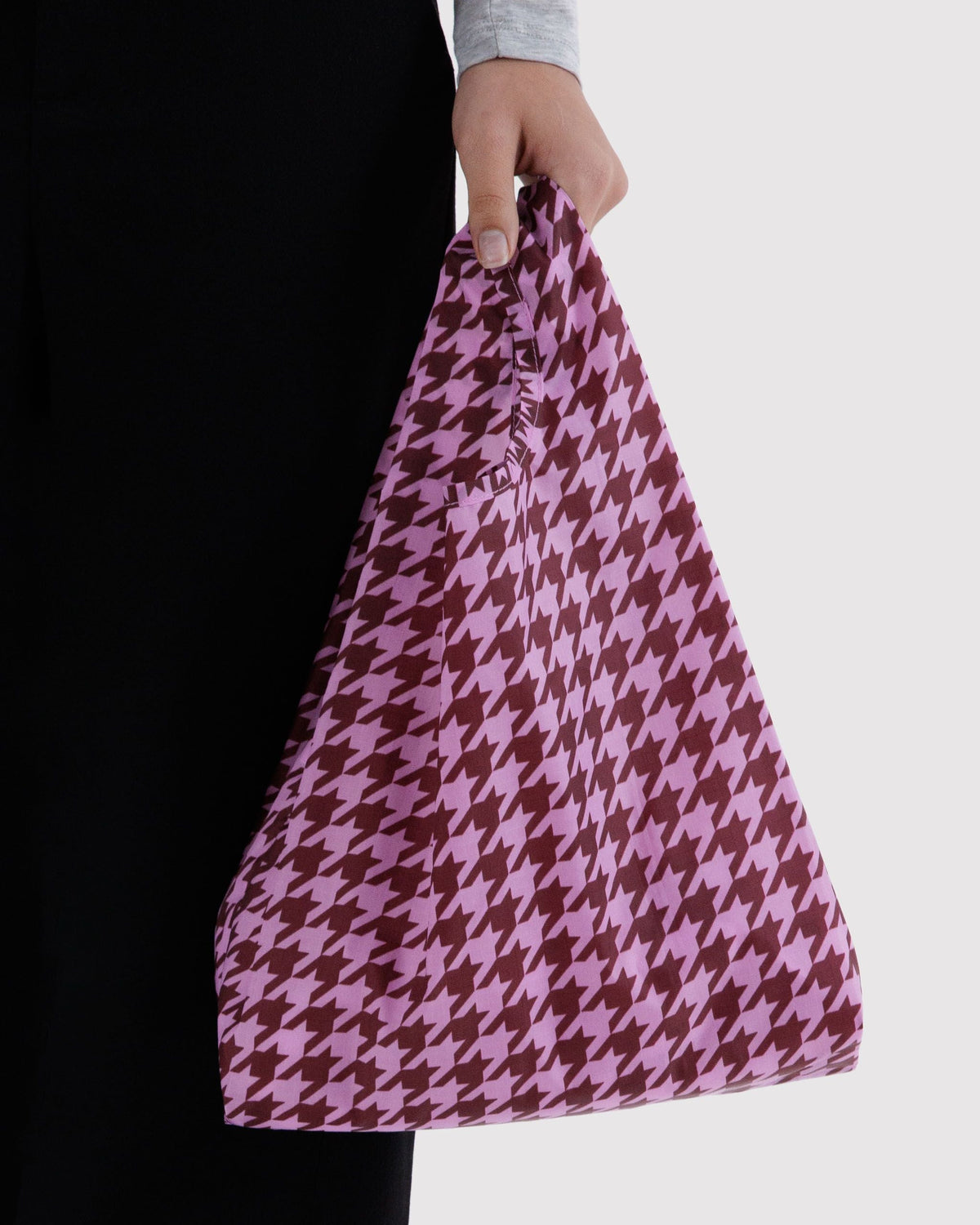 Lightweight Reusable Essential - Baby Baggu in Pink Houndstooth