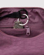 Easy Day to Night Carry - Small Nylon Crescent Bag in Wild Plum