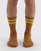 Soft Daily Essential - Ribbed Sock in Toffee Stripe