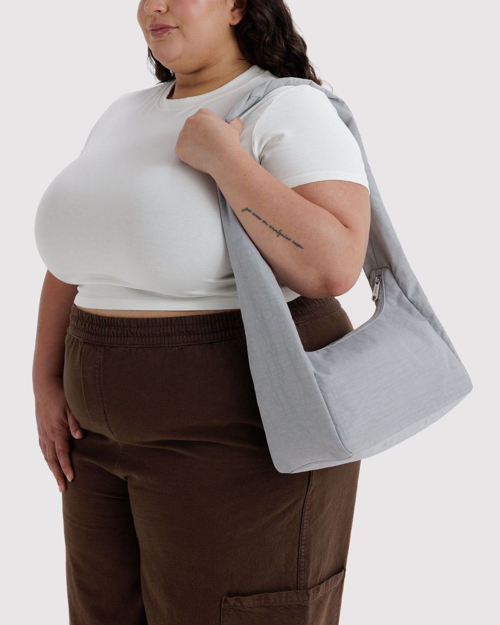 Easy Day to Night Carry - Nylon Meringue Bag in Fog