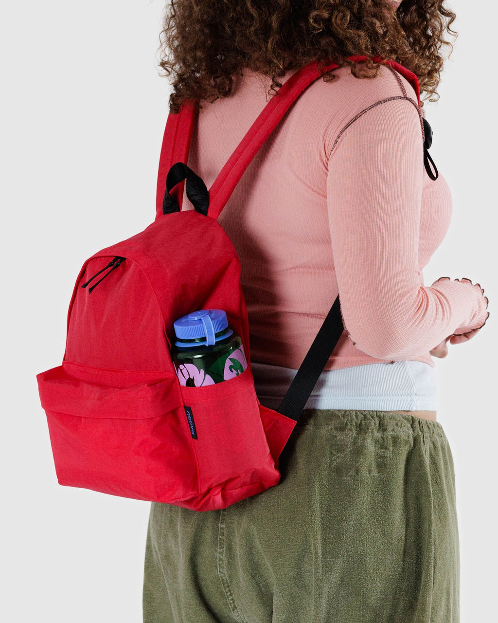 Organized Everyday Pack - Medium Nylon Backpack in Candy Apple