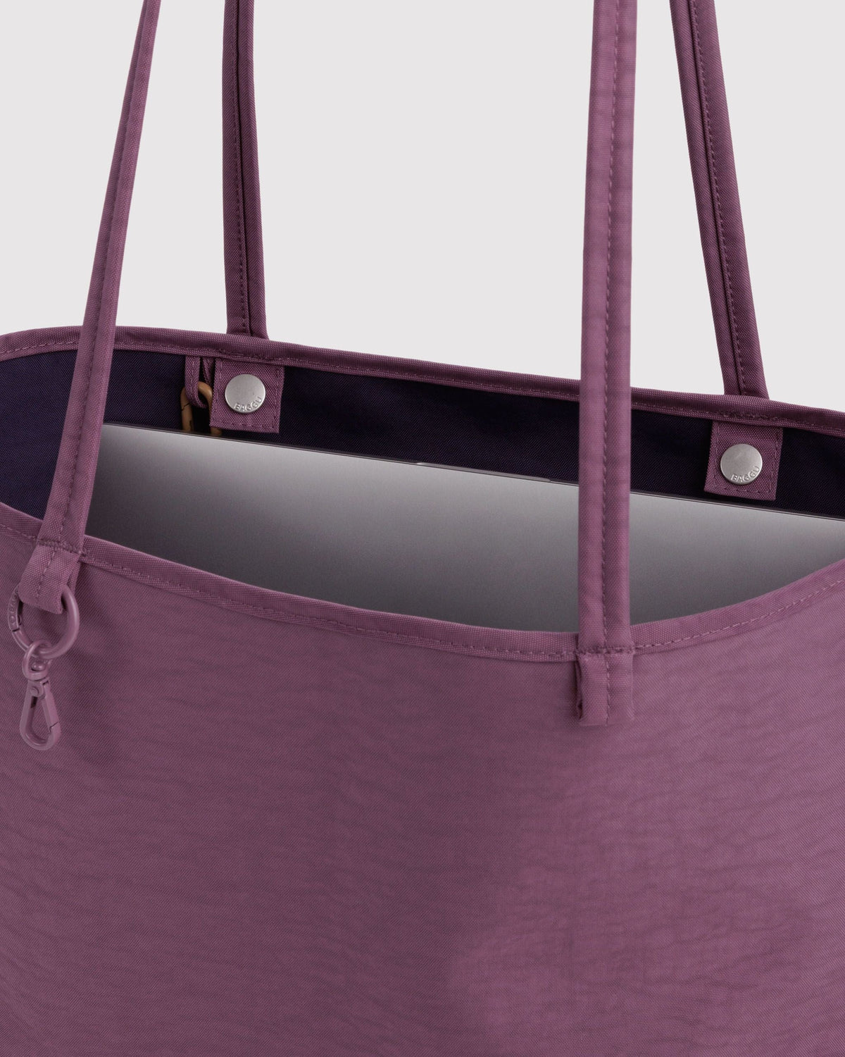 Flexible Daily Tote - Medium Nylon Reversible Tote in Wild Plum Mix
