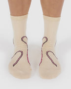 Soft Daily Essential - Crew Sock in Pink Bow