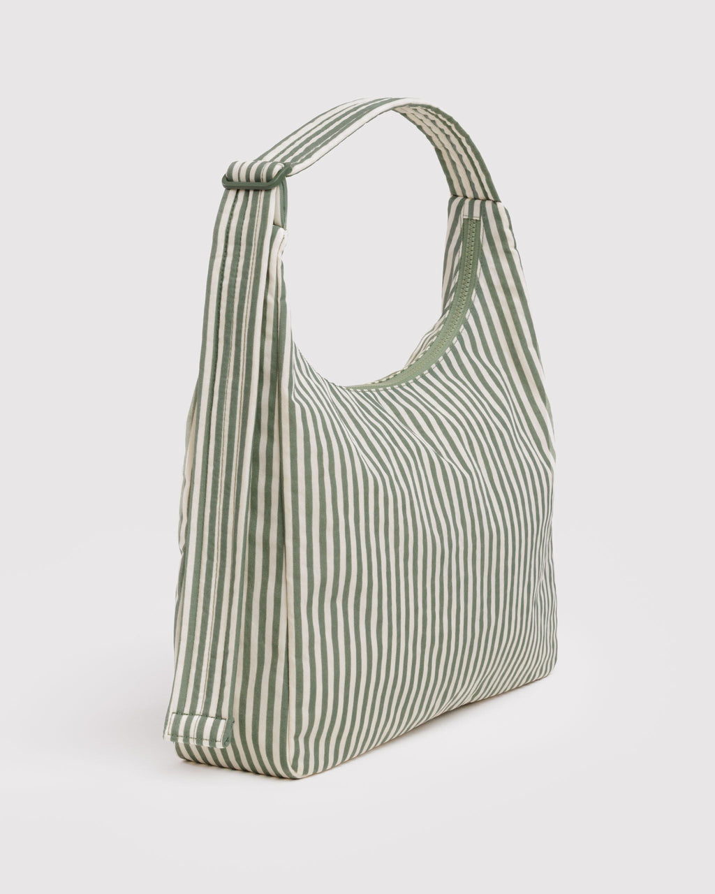 Easy Day to Night Carry - Nylon Shoulder Bag in Sage Stripe