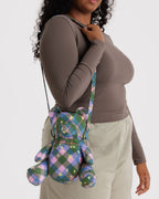 Easy Day to Night Carry - Bear Baggu in Green Star Plaid