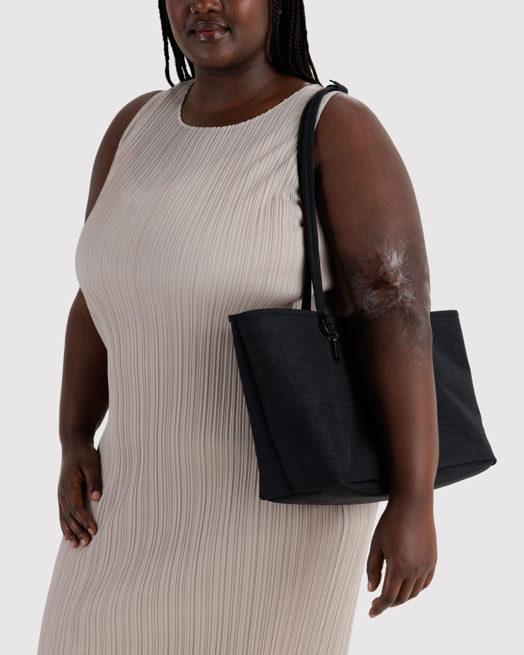 Flexible Daily Tote - Medium Nylon Reversible Tote in Black Mix