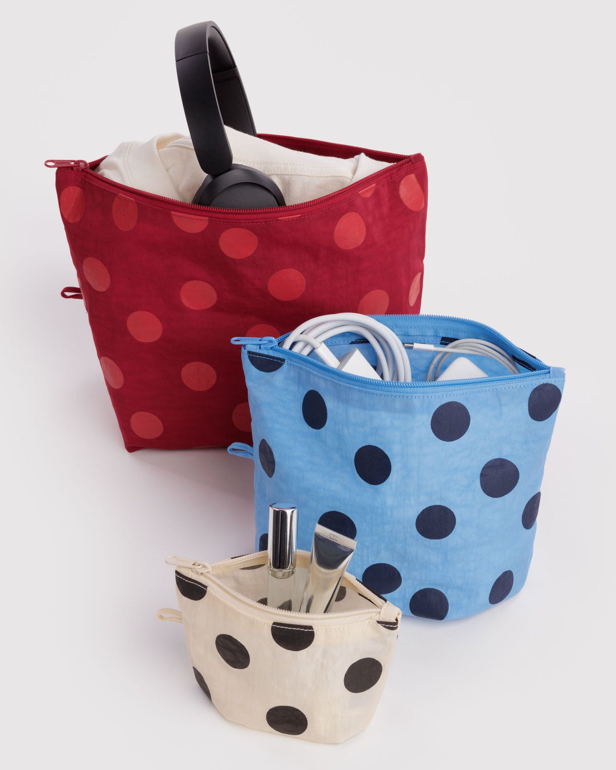 Organized Travel Essential - Go Pouch Set in Polka Dot Mix
