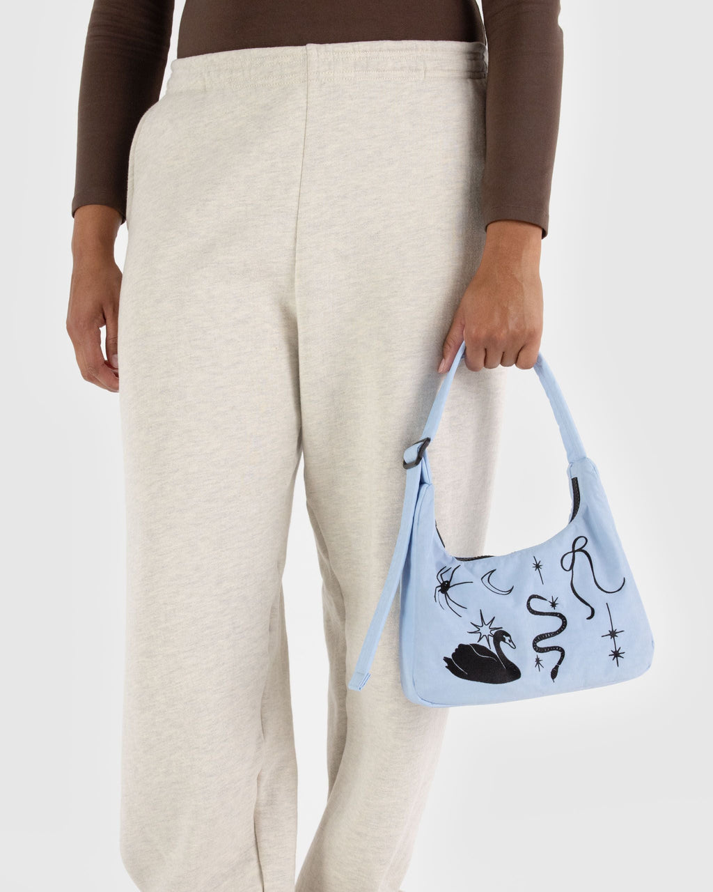 Mini Nylon Shoulder Bag - Sale in Embroidered Ballet Icon - Easy Style