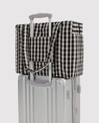 Small Cloud Carry-On in Black and Cream Gingham - Easy Style