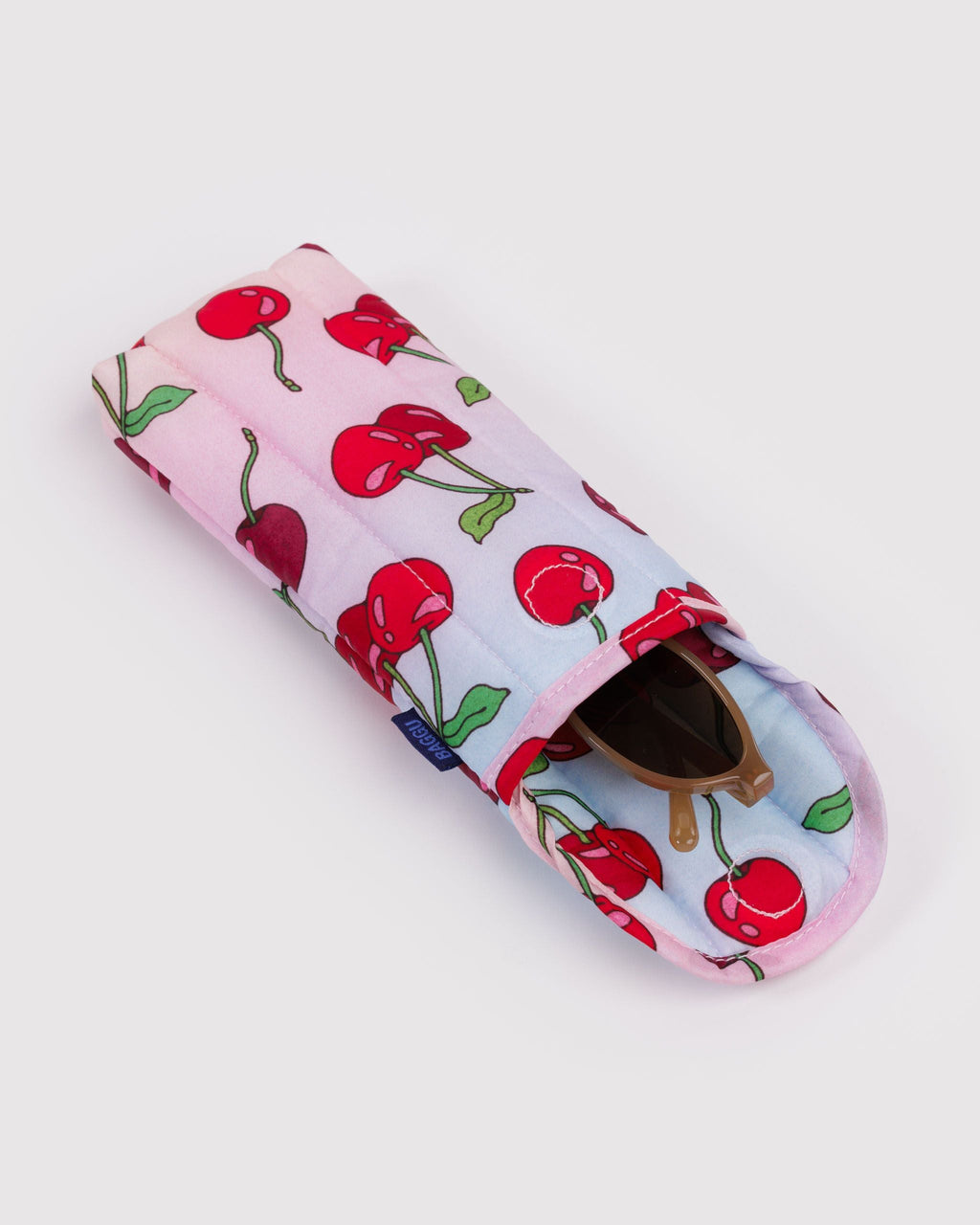 Padded Everyday Protection - Puffy Glasses Sleeve in Cherries