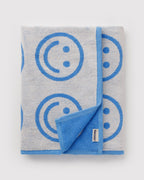 Comfortable Daily Towel - Bath Towel in Sky Blue Happy
