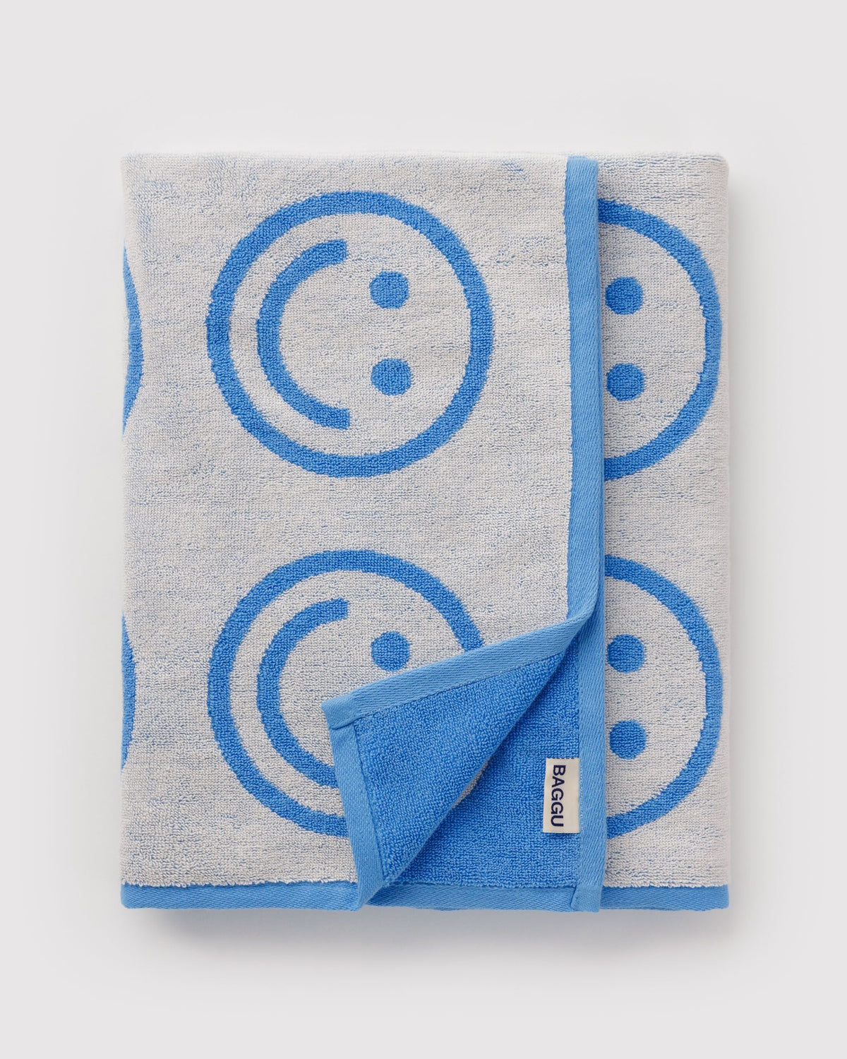 Comfortable Daily Towel - Bath Towel in Sky Blue Happy