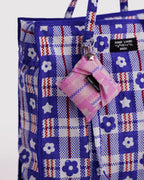 Lightweight Reusable Essential - Baby Bow Baggu in Market Plaid Pink