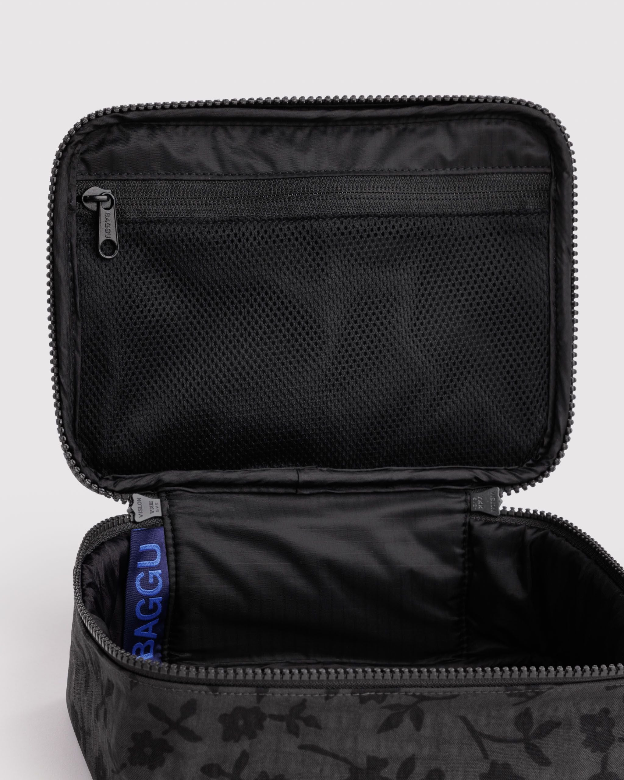 Small Cosmetic Case in Charcoal Ditsy Floral - Easy Style