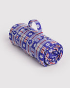 Puffy Picnic Blanket - Market Plaid Blue