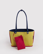 Flexible Daily Tote - Medium Nylon Reversible Tote in Navy Mix