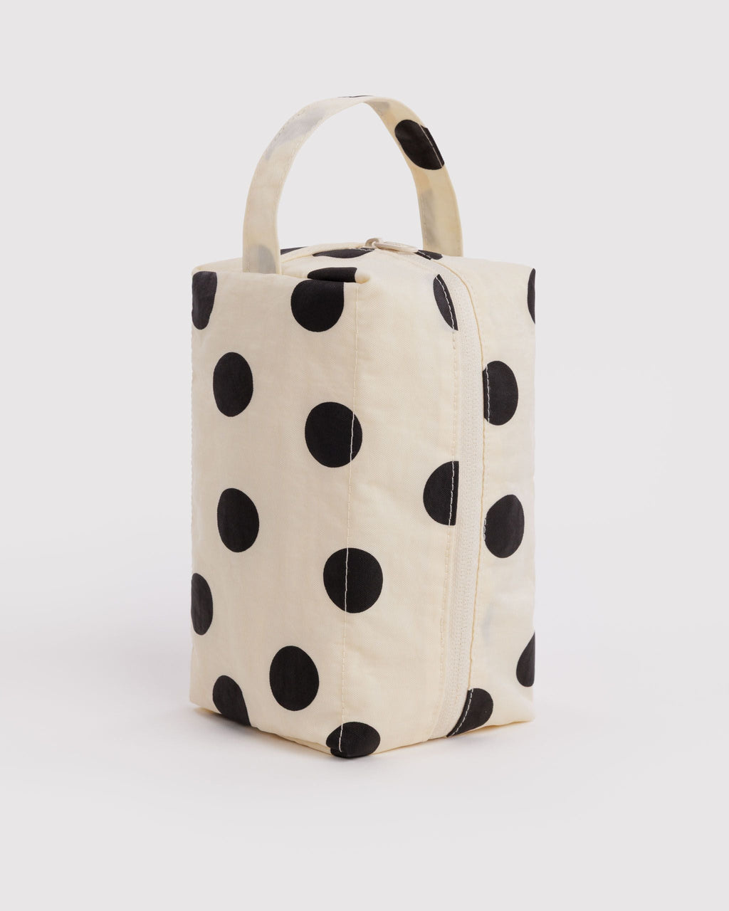 Dopp Kit - Cream and Black Polka Dot