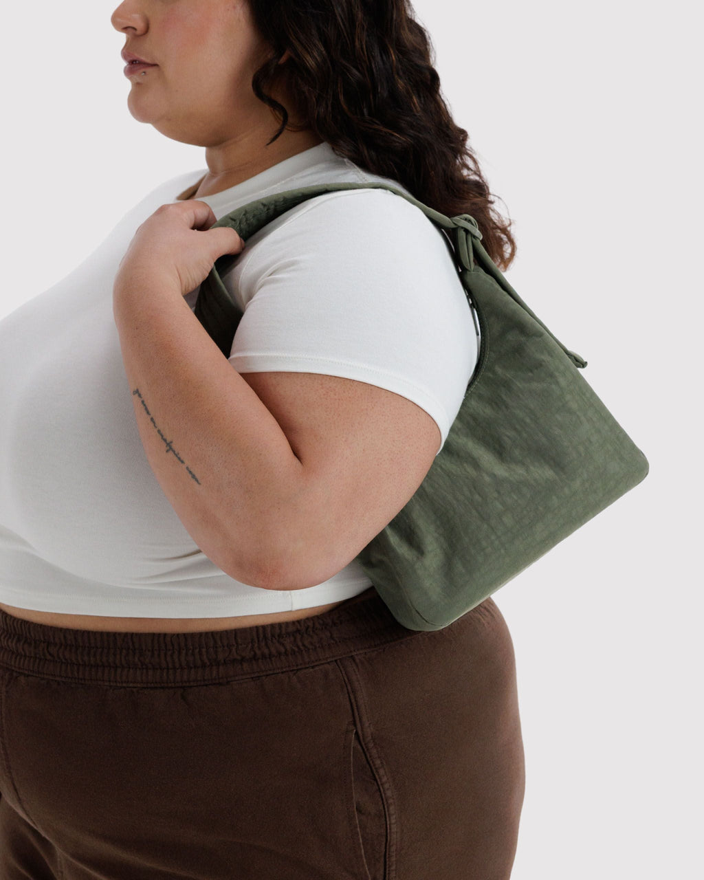 Easy Day to Night Carry - Mini Nylon Shoulder Bag in Caper