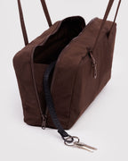 Easy Day to Night Carry - Nylon Bowler Bag in Coffee