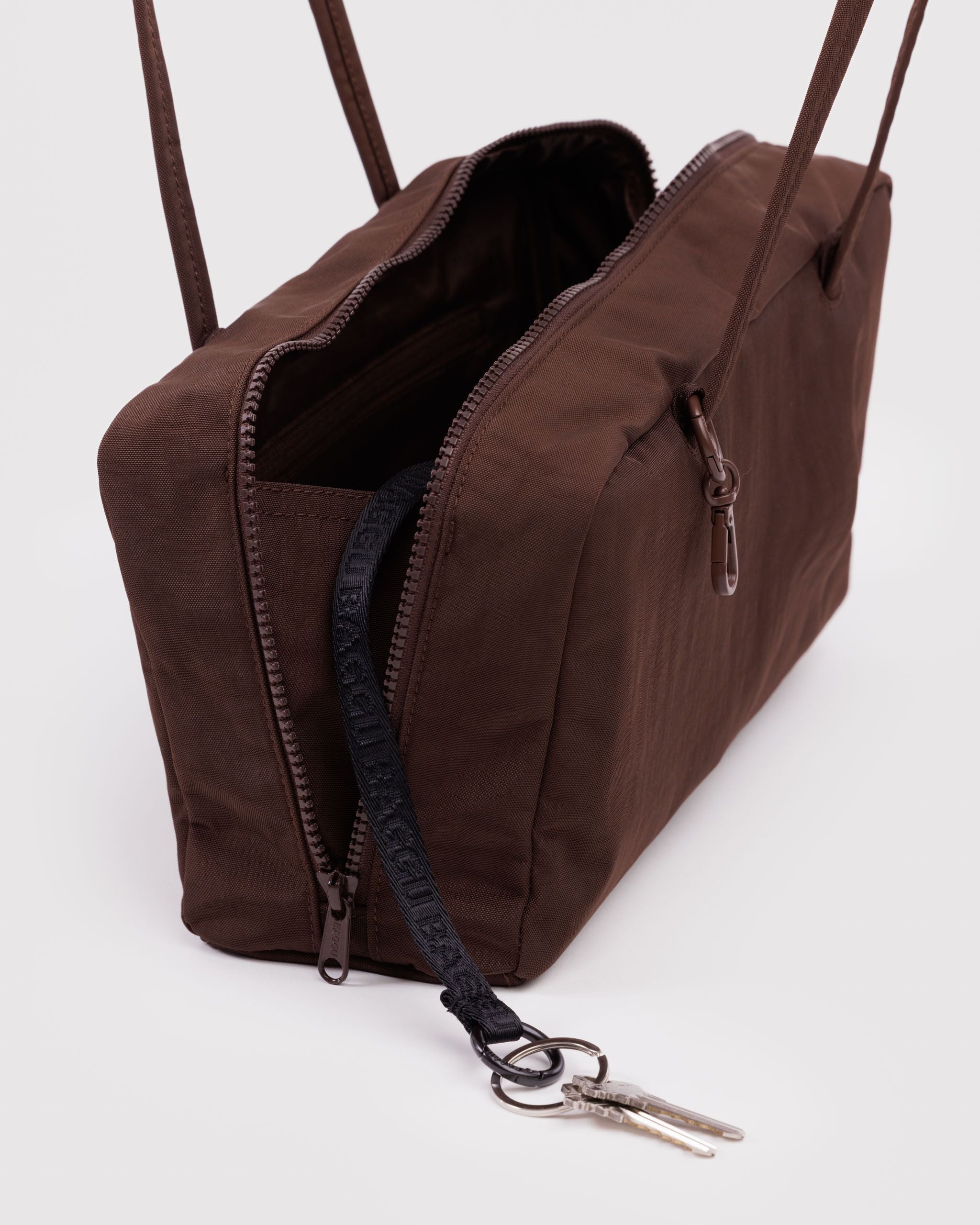 Easy Day to Night Carry - Nylon Bowler Bag in Coffee