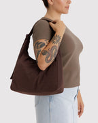 Easy Day to Night Carry - Nylon Shoulder Bag in Coffee