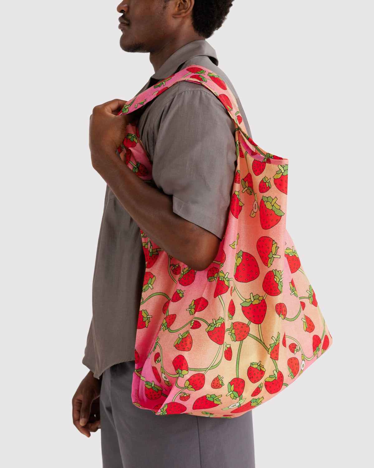 Lightweight Reusable Essential - Big Baggu in Strawberry Blossom