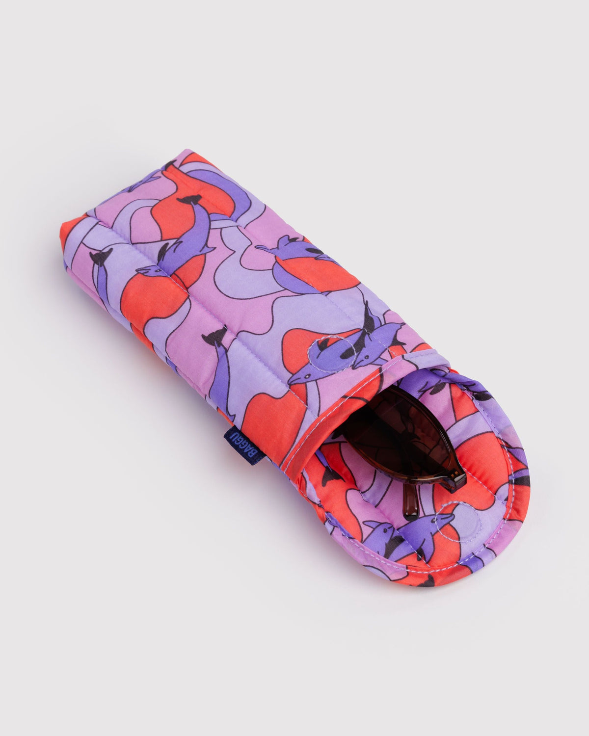 Padded Everyday Protection - Puffy Glasses Sleeve in Dolphins