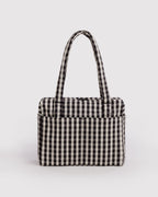 Small Cloud Carry-On - Black And Cream Gingham
