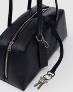 Easy Day to Night Carry - Recycled Leather Bowler Bag in Black