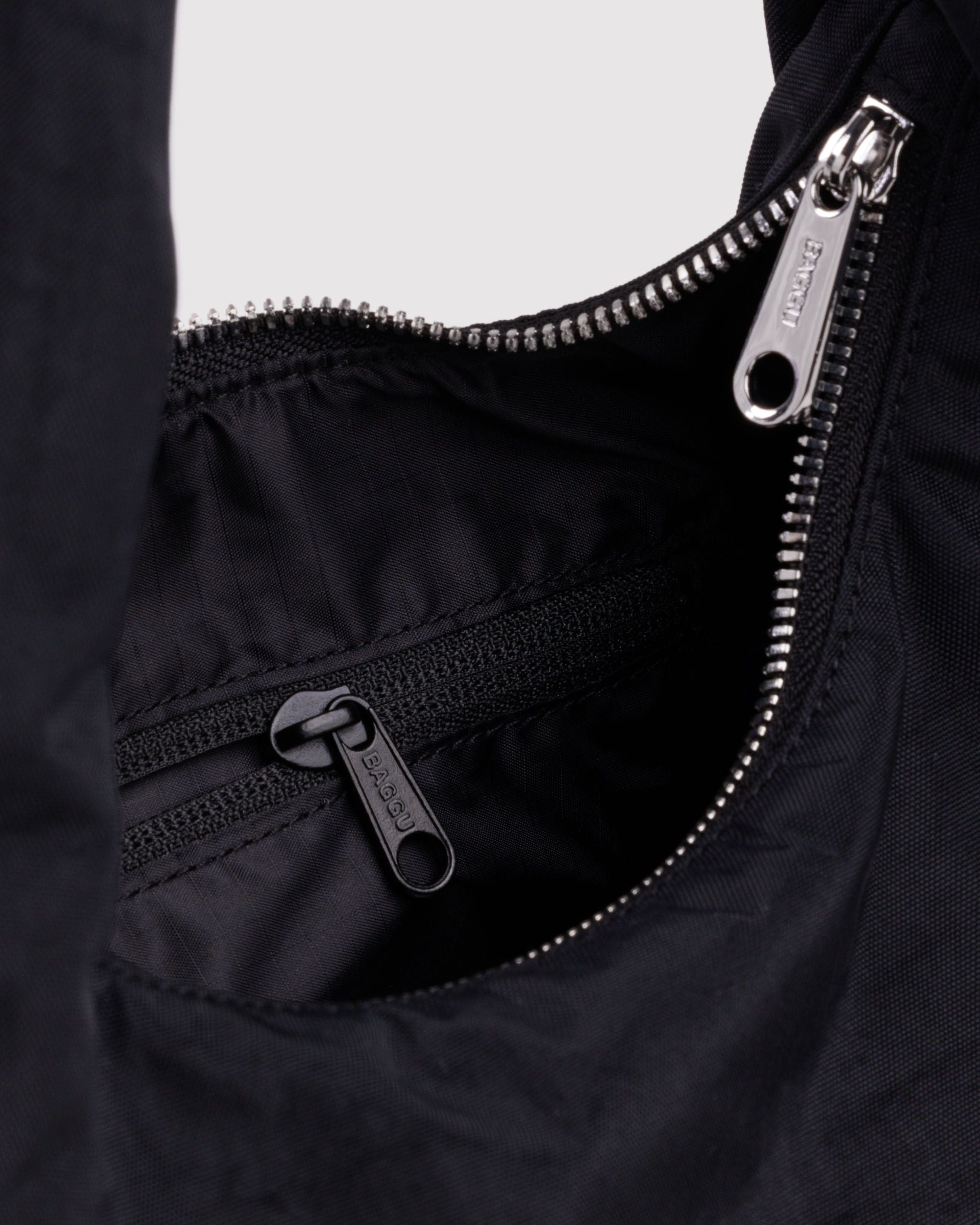 Easy Day to Night Carry - Small Nylon Meringue Bag in Black