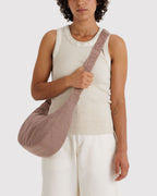 Easy Day to Night Carry - Medium Nylon Crescent Bag in Toasted Almond