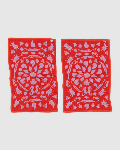 Comfortable Daily Towel - Hand Towel Set of 2 in Sea Shells