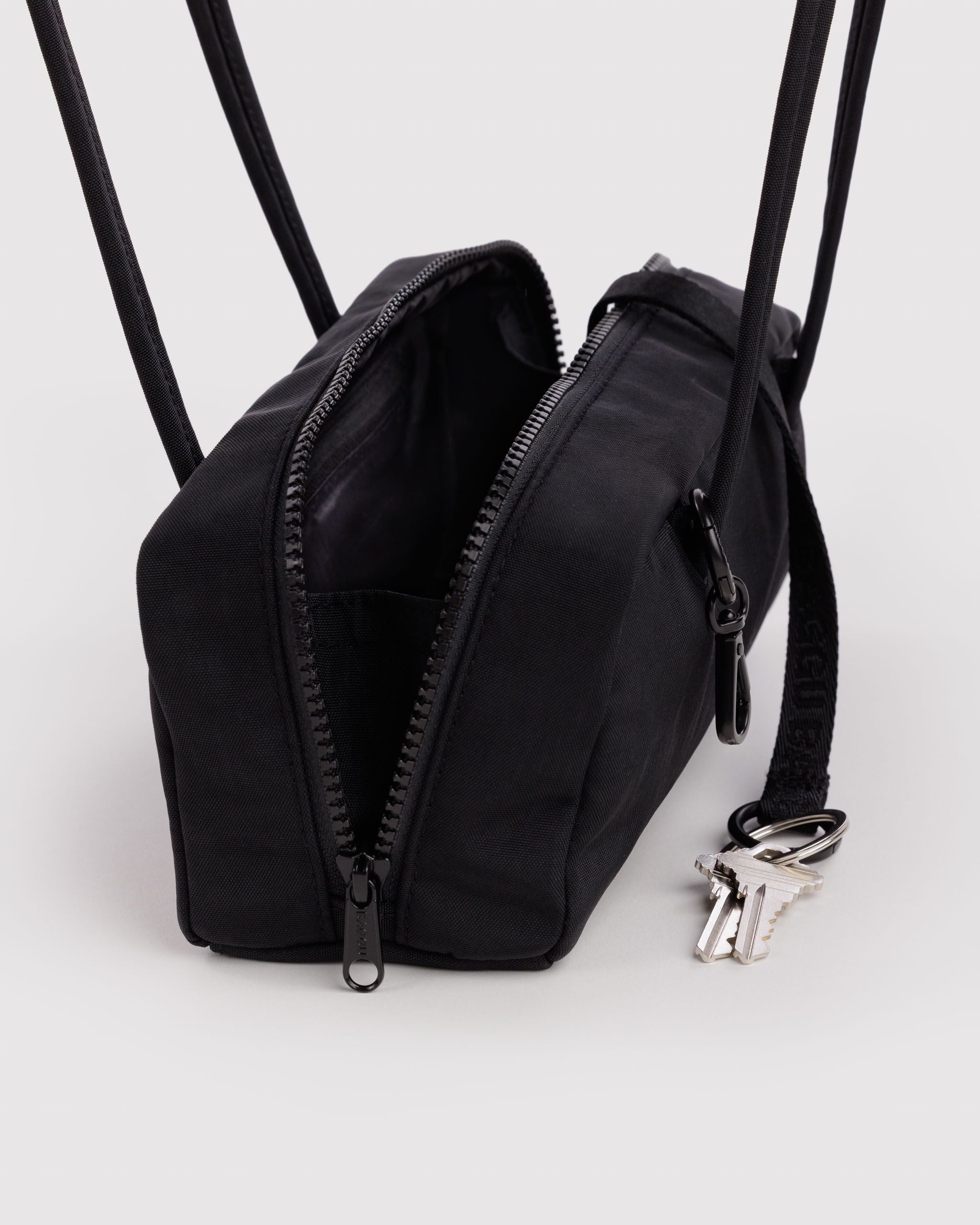 Easy Day to Night Carry - Small Nylon Bowler Bag in Black