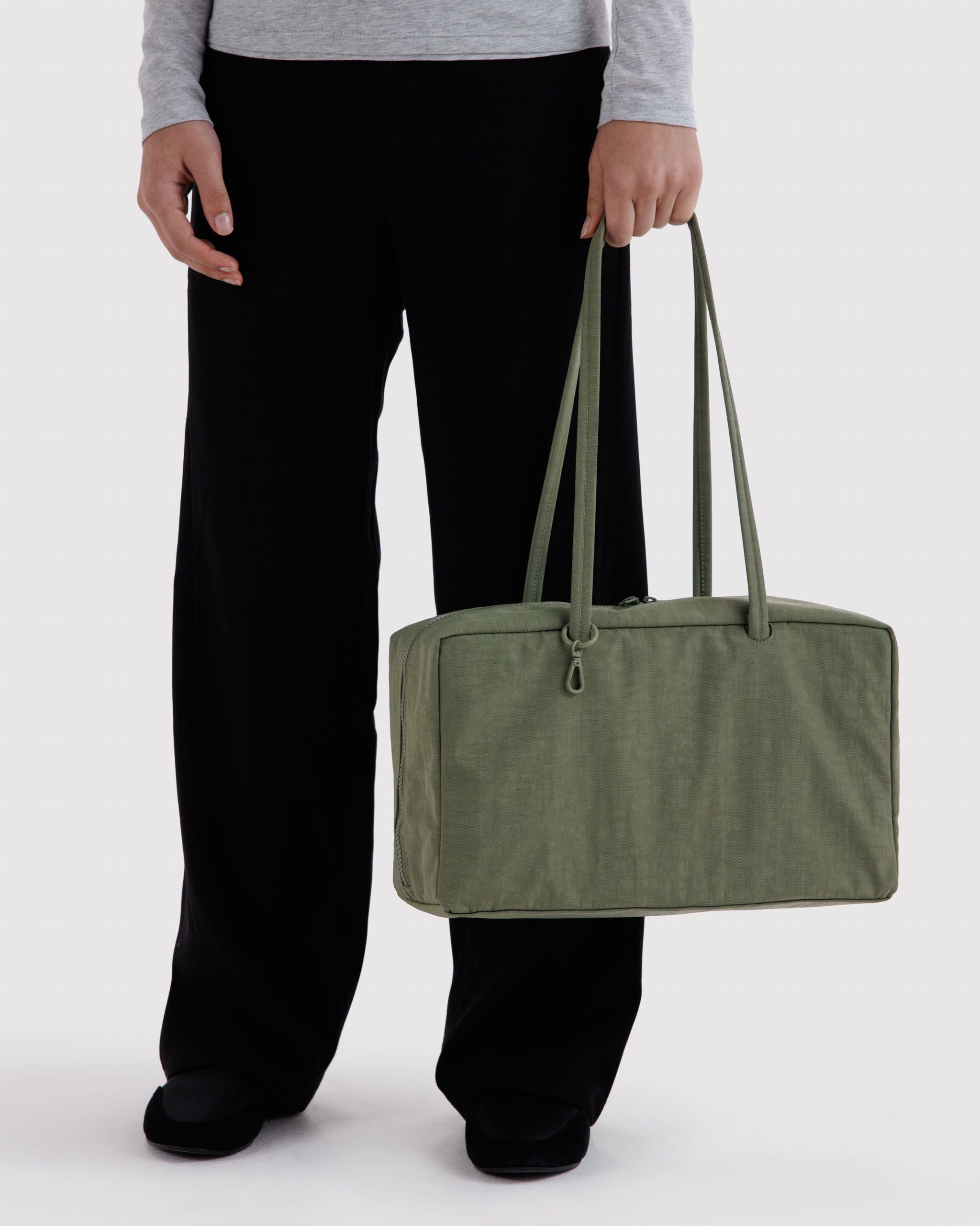 Easy Day to Night Carry - Medium Nylon Bowler Bag in Caper