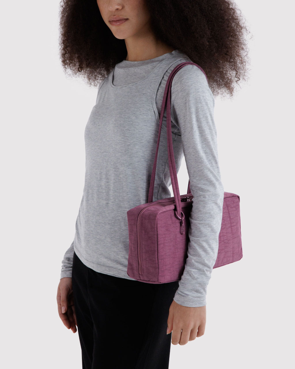 Easy Day to Night Carry - Nylon Bowler Bag in Wild Plum