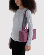 Easy Day to Night Carry - Nylon Bowler Bag in Wild Plum