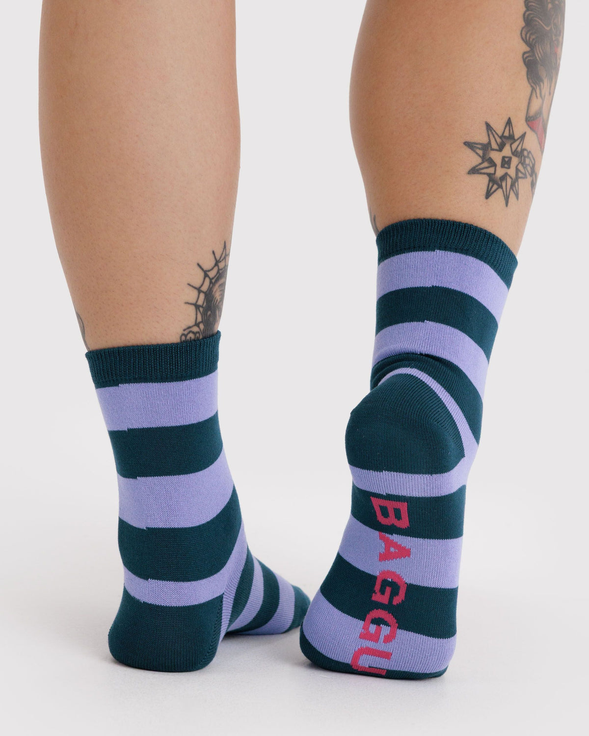 Soft Daily Essential - Crew Sock in Malachite Stripe