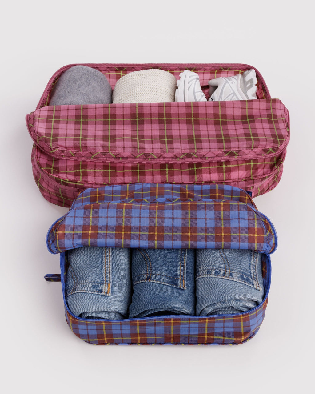 Organized Travel Essential - Large Packing Cube Set in Check Mix