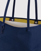 Flexible Daily Tote - Medium Nylon Reversible Tote in Navy Mix