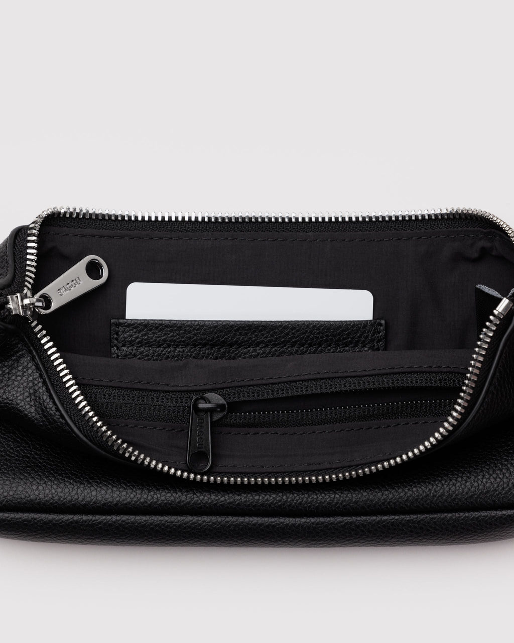 Easy Day to Night Carry - Recycled Leather Pochette in Black