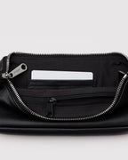 Easy Day to Night Carry - Recycled Leather Pochette in Black
