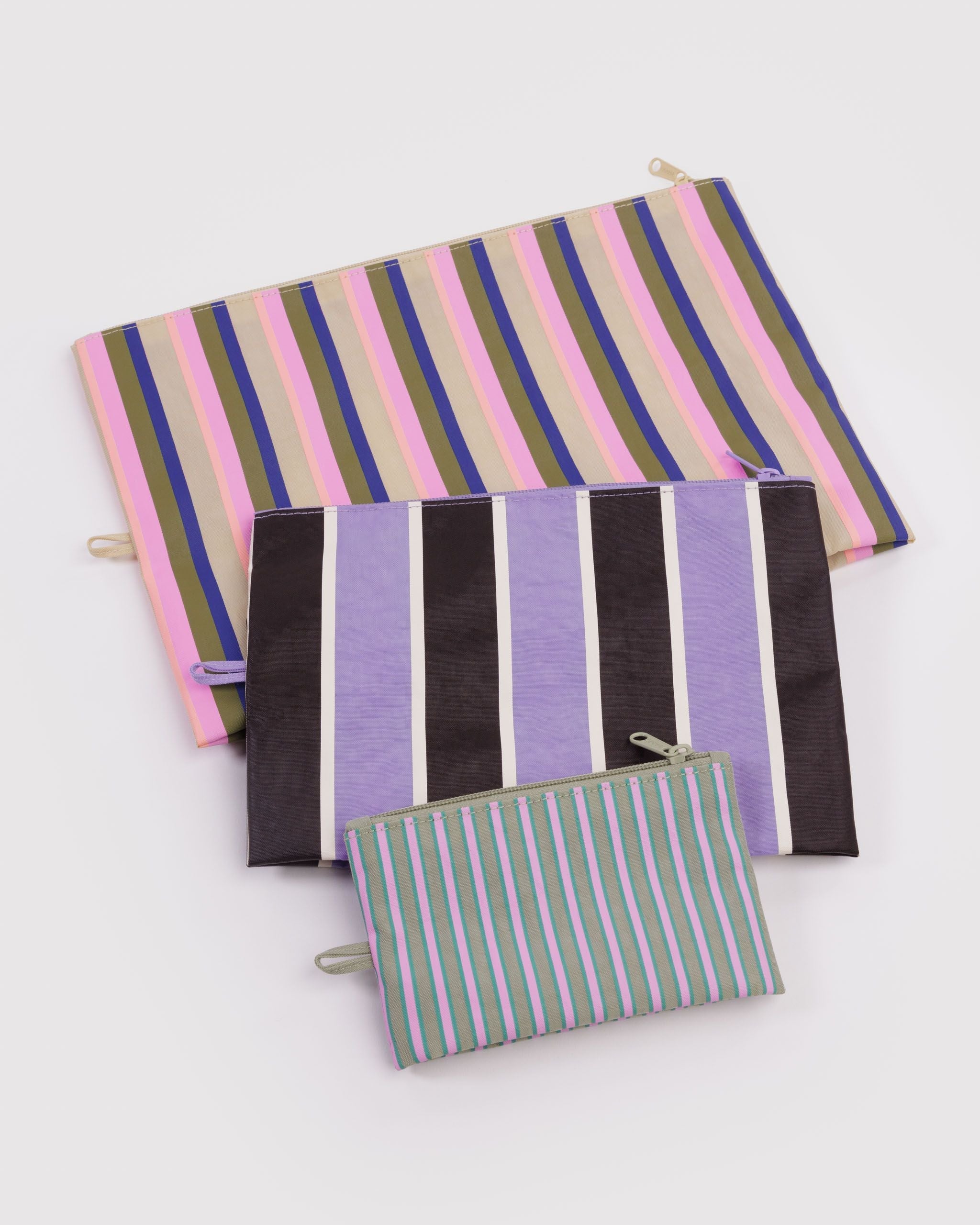 Organized Travel Essential - Go Pouch Set in Candy Shop Stripes