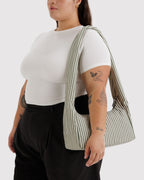 Easy Day to Night Carry - Nylon Meringue Bag in Sage Stripe