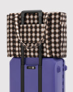 Lightweight Trip Companion - Cloud Carry-On in Blurred Gingham Brown