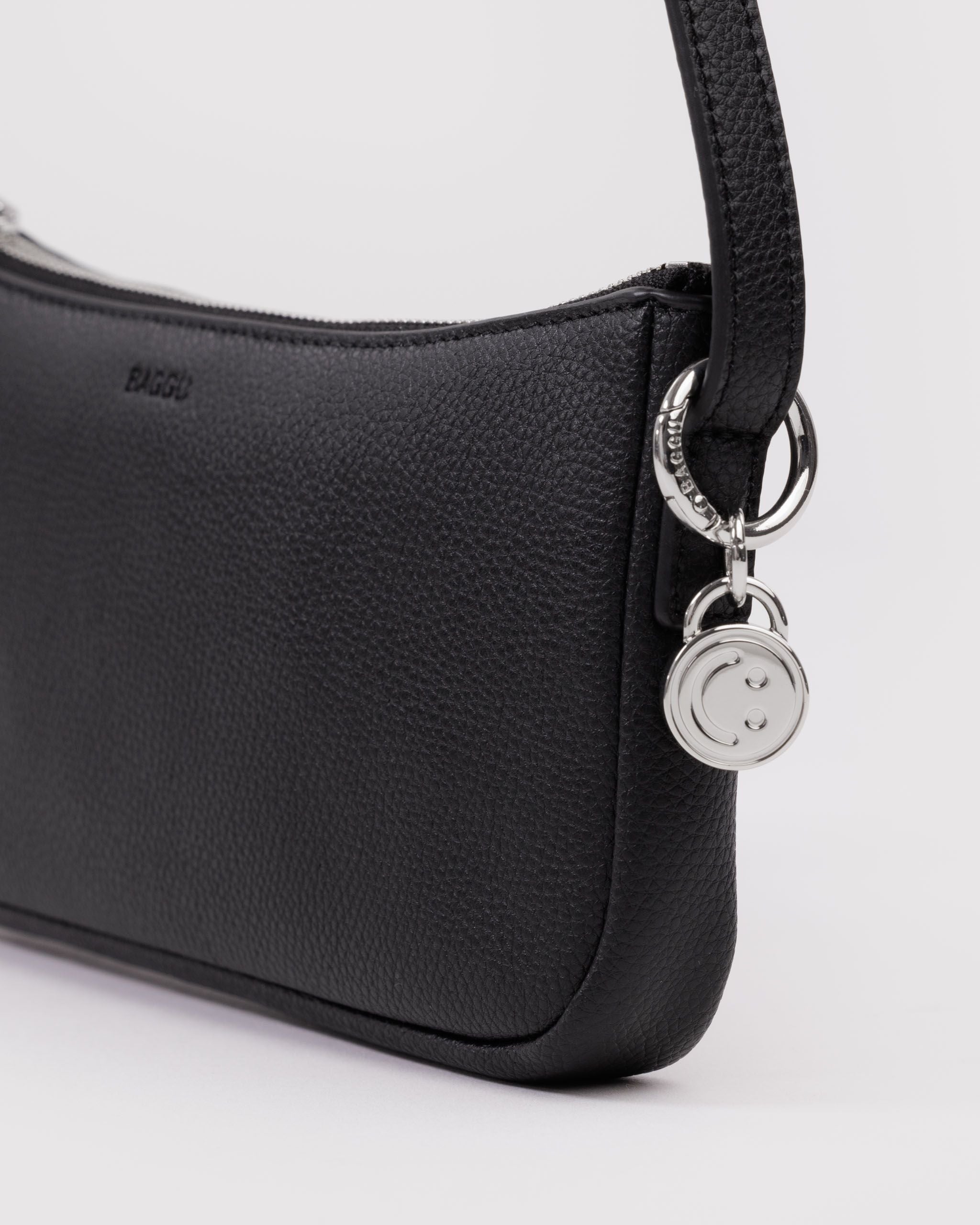 Easy Day to Night Carry - Recycled Leather Pochette in Black