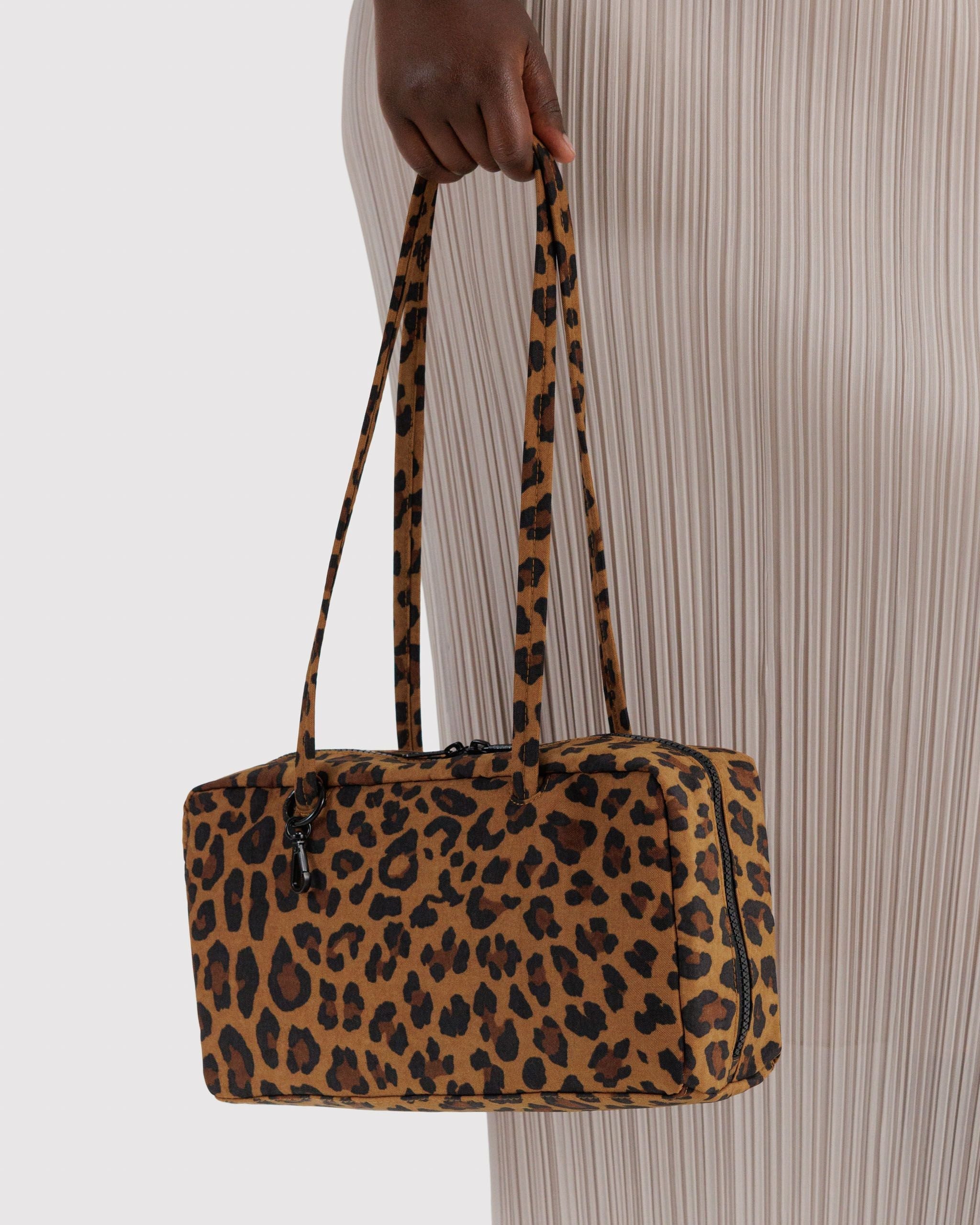 Easy Day to Night Carry - Nylon Bowler Bag in Leopard