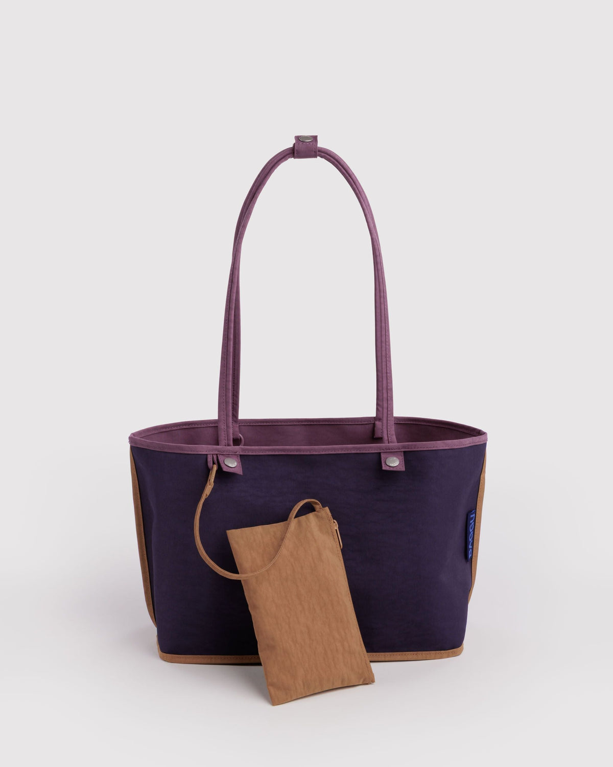Flexible Daily Tote - Medium Nylon Reversible Tote in Wild Plum Mix