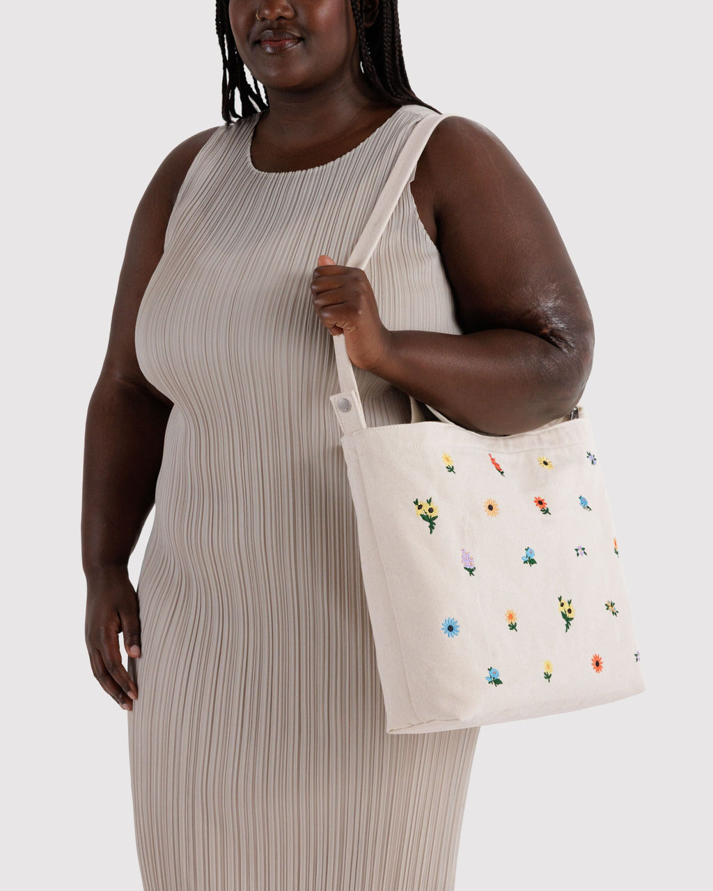 Horizontal Zip Duck Bag in Embroidered Ditsy Floral - Easy Style