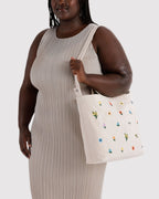 Horizontal Zip Duck Bag in Embroidered Ditsy Floral - Easy Style